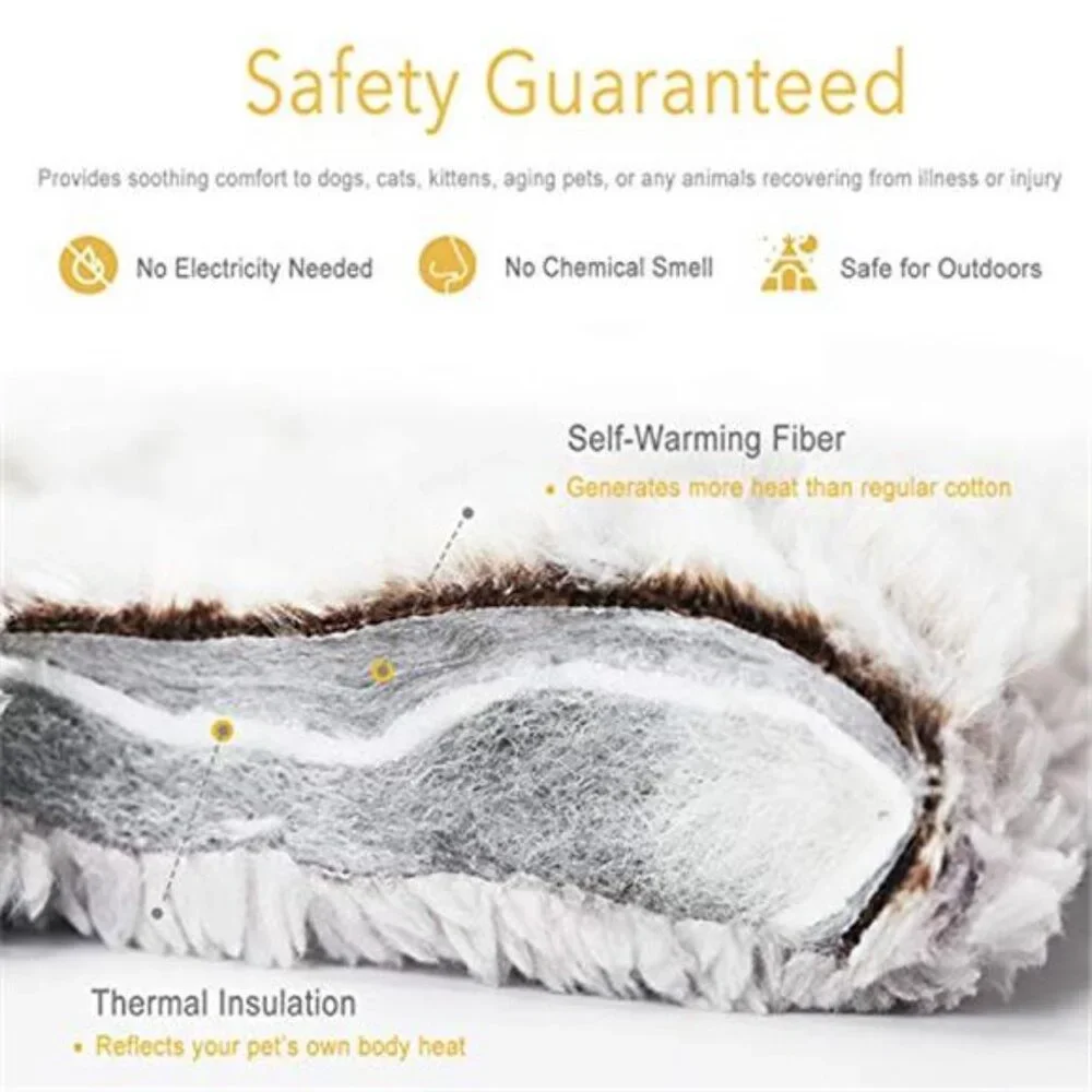 Self Heating Cat Pad Warming Pet Bed Thermal Mat Indoor Outdoor Kitten Puppy